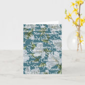 キリスト書道の名前 カード (黄色い花)