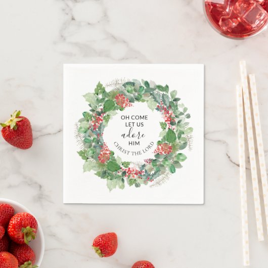 キリスト来教の聖降誕祭を祝おう スタンダードカクテルナプキン (インサイチュ)