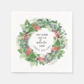 キリスト来教の聖降誕祭を祝おう スタンダードカクテルナプキン (正面)