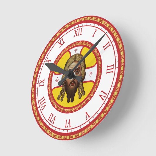 キリスト正教会の顔 ラウンド壁時計 (傾斜)