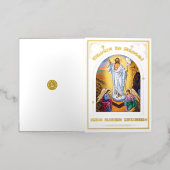 キリスト正統復活祭の復活 箔シーズンカード (外側レイダウン)