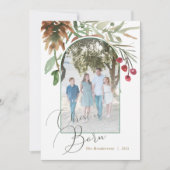 キリスト生まれはクリスマス水彩写真カード (正面)