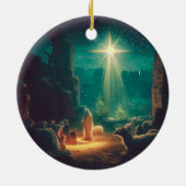 キリスト生まれは!ベツレヘム場面 セラミックオーナメント (裏面)