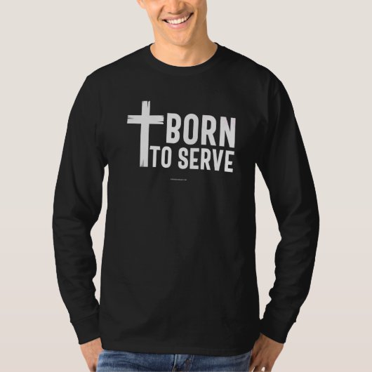 キリスト生まれ教の聖句の聖者に仕える Tシャツ (正面)