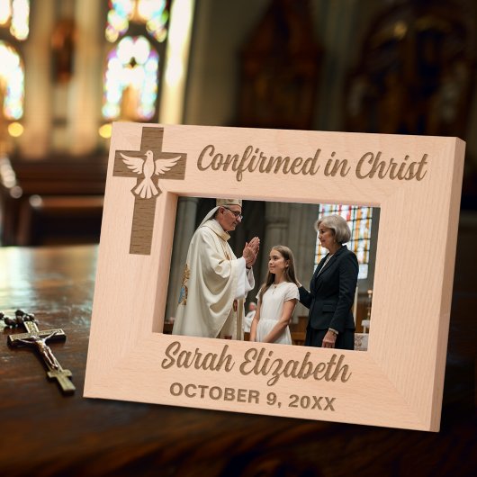 キリスト確認名前をカスタムする日で確認 レーザー彫刻フレーム