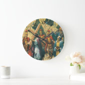 キリスト磔刑への道 十字架を担ぐキリスト ラージ壁時計 (ホーム)