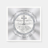 キリスト結婚教のテーマアイディア、クリスチャンの結婚 スタンダードカクテルナプキン (正面)