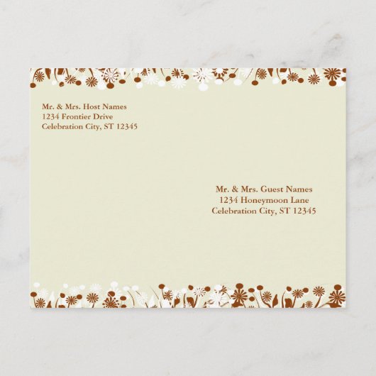 キリスト結婚教の自然愛は決して失敗しない インビテーションポストカード (裏面)