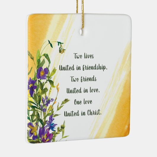 キリスト統一された引用文の愛感動的一 セラミックオーナメント (右)