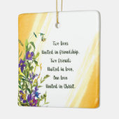 キリスト統一された引用文の愛感動的一 セラミックオーナメント (左)