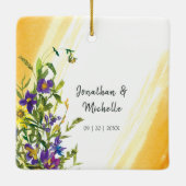 キリスト統一された引用文の愛感動的一 セラミックオーナメント (裏面)