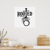 キリスト聖なる書物、 経典十字聖句に根ざす ポスター (キッチン)