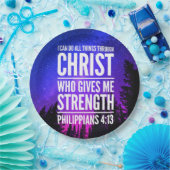 キリスト聖書の一節を通して、私は全てのことができる ペーパープレート (パーティー)