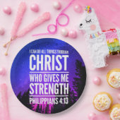 キリスト聖書の一節を通して、私は全てのことができる ペーパープレート (パーティー)