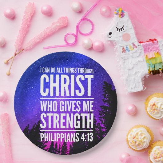 キリスト聖書の一節を通して、私は全てのことができる ペーパープレート (パーティー)