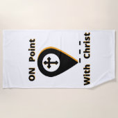 キリスト聖書的なビーチタオルでポイント ビーチタオル (正面)