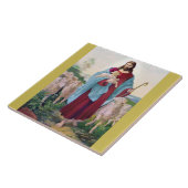 キリスト良き羊飼いバーナード・プロックホースト1878年 タイル (側面)