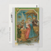 キリスト葉書のヴィンテージクリスマス出生 ポストカード (正面/裏面)