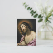 キリスト葬式の情熱フォト祈りの言葉カード プレイスカード (スタンド正面)