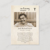 キリスト記念写真の情熱祈りの言葉カード プレイスカード (正面)