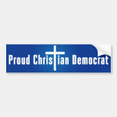 キリスト誇りを持った教民主党員 バンパーステッカー (正面)