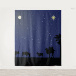 キリスト誕生の場面 背景装飾またはクリスマス劇 タペストリー