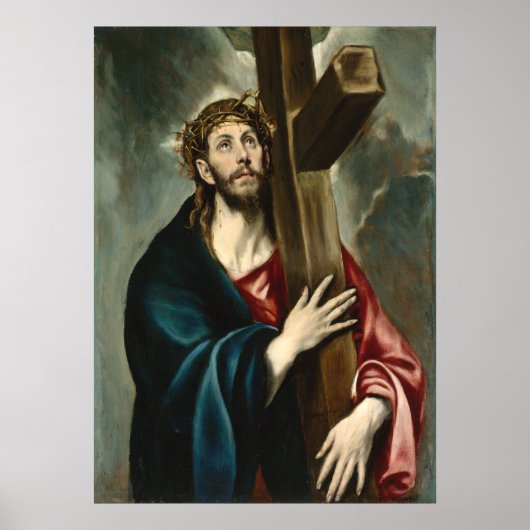 キリスト運の十字架エル・グレコ ポスター (正面)