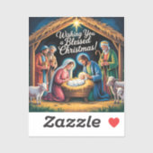 キリスト降生のシーンのクリスマスグリーティング シール (シート)