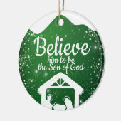 キリスト降生のシーン ⛪️ 🎄 信仰を表す セラミックオーナメント (左)