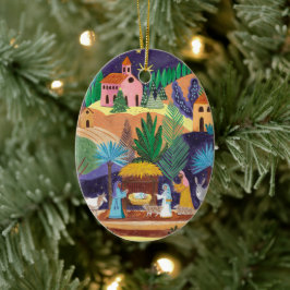 キリスト降生の光景 宗教的な家族の写真 クリスマス セラミックオーナメント