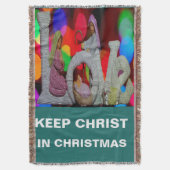 キリスト降生の愛を込めたクリスマスの本質 スローブランケット (正面縦)