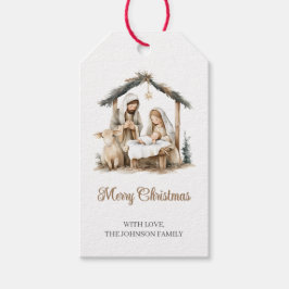 キリスト降誕のクリスマスギフトタグ ギフトタグ