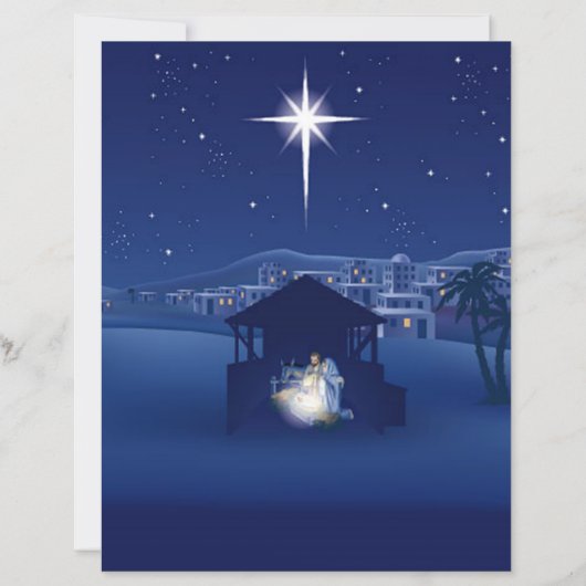 キリスト降誕のクリスマスクラフト紙 (正面)