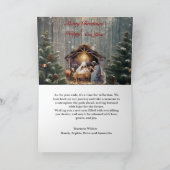 キリスト降誕のシーンのクリスマスカード 案内状 (内部)