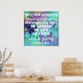 キリスト10代の教純粋聖聖書の聖句 ポスター (キッチン)