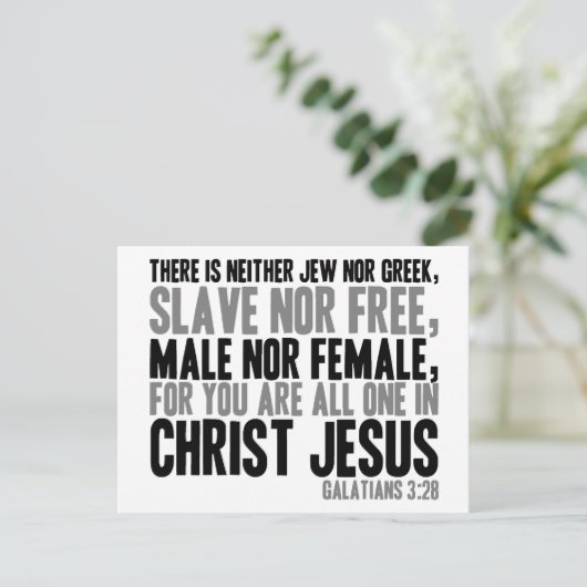 キリスト・イエスにおいてあなたがたはすべてひとつである ポストカード (スタンド正面)