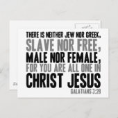 キリスト・イエスにおいてあなたがたはすべてひとつである ポストカード (正面/裏面)