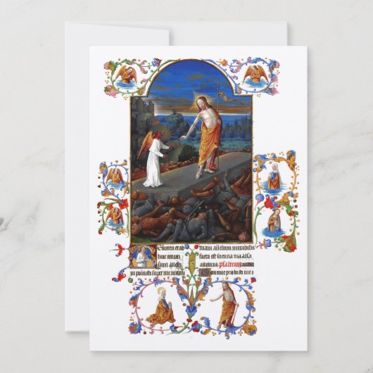 キリスト・イースターの中世の復活 シーズンカード (正面)