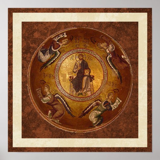 キリスト・キリストのパンタクターのキリスト教のアイコン ポスター (正面)