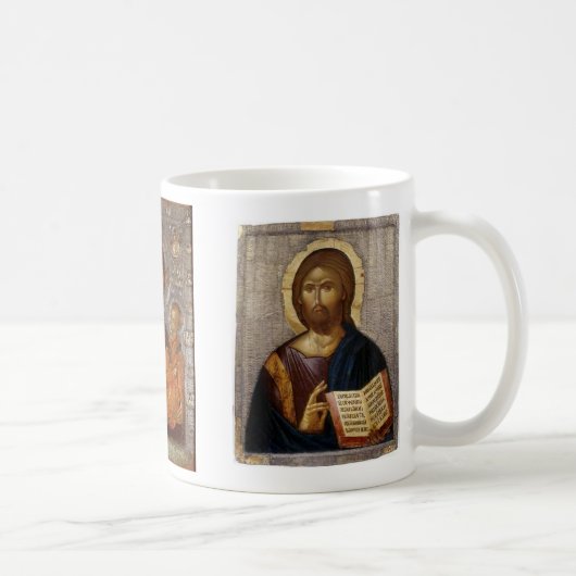 キリスト、キリスト、Theotokos コーヒーマグカップ (右)