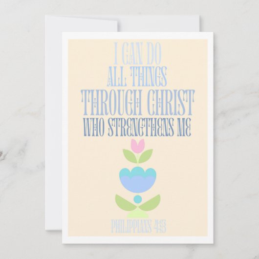 キリスト・クリスチャンの信仰を通じてあらゆる事ができる シーズンカード (正面)