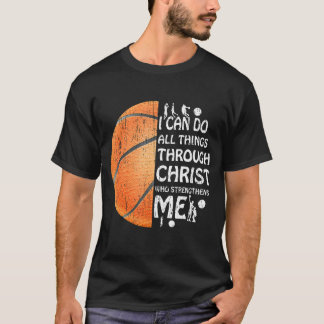 キリスト・クリスチャン・バスクを通じてあらゆる事ができる Tシャツ