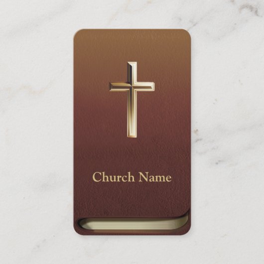 キリスト・クロス教会の牧師バイブル・ブック 名刺 (正面)