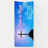 キリスト・クロス・イエスはイースター教会の礼拝を復活させた 横断幕 (縦)