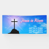 キリスト・クロス・イエスはイースター教会の礼拝を復活させた 横断幕 (横)