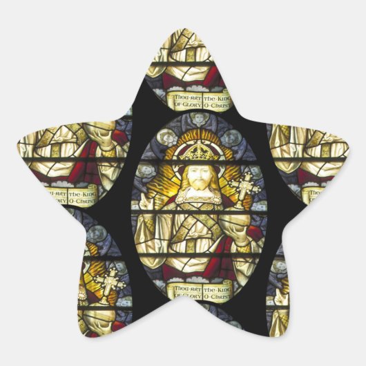 キリスト・ザ・キング・ステンドグラス宗教 星シール (正面)