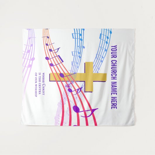 キリスト・ザ・センターキリスト教崇拝タペストリー タペストリー (正面(横))