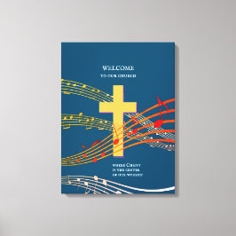 キリスト・ザ・センターキリスト教崇拝 キャンバスプリント