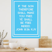 キリスト・バイブルにおける真の自由タイポグラフィ ポスター (キッチン)
