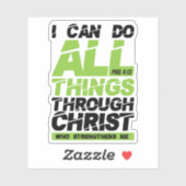 キリスト・バイブルの聖句を通して私は全てのことを成し遂げることができる シール (シート)